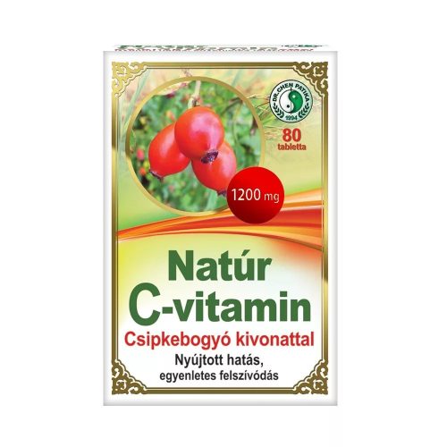 Dr. Chen NATÚR C-VITAMIN CSIPKEBOGYÓVAL TABLETTA - 80DB