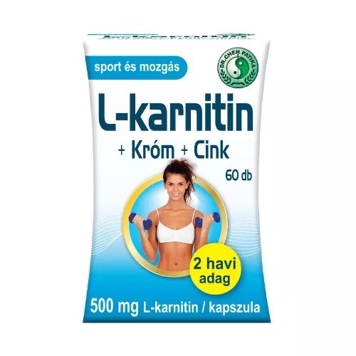 Dr. Chen L-KARNITIN 500 + KRÓM + CINK KAPSZULA - 60DB