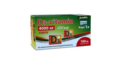 JutaVit D3-vitamin 4000NE (100µg) Olíva Forte lágykapszula 100db