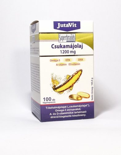 JutaVit Csukamájolaj 1200 mg, 100db