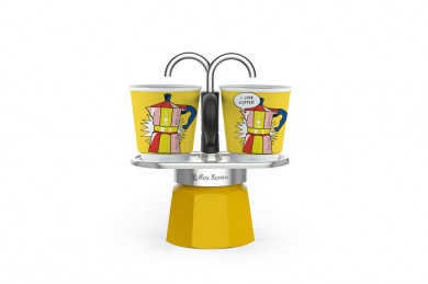 Bialetti Mini Express Lichtenstein kotyogós kávéfőző szett