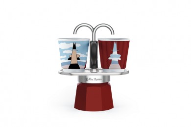 Bialetti Mini Express Magritte kotyogós kávéfőző szett 
