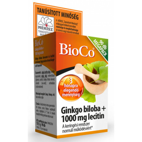 BioCo Ginkgo Biloba + 1000 MG Lecitin Megapack 90 db