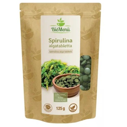 Biomenü bio spirulina alga tabletta – 125g