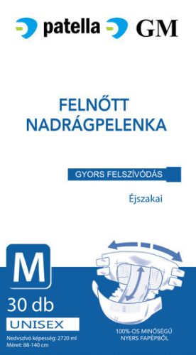 GM Nadrágpelenka éjszakai M (2720 ml) - 30db