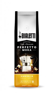 Bialetti Moka Perfetto Vanília ízű őrölt kávé 250g