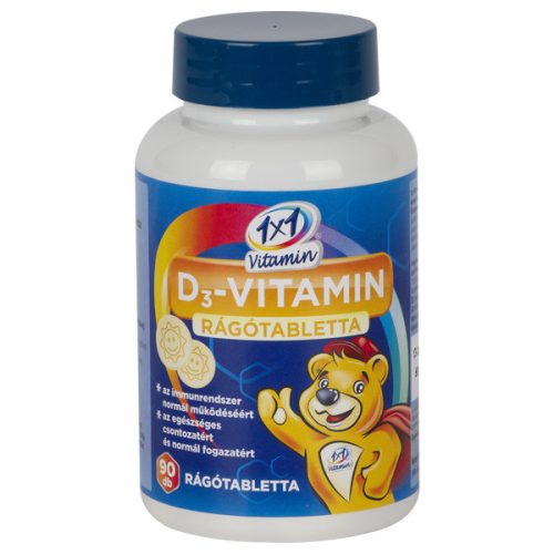 1x1 Vitamin D3-vitamin 400 NE narancs ízű rágótabletta 90 db