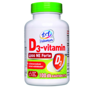 1x1 Vitamin D3-vitamin 4000 NE Forte lime ízű  rágótabletta 100 db