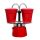 Bialetti Mini Express kotyogós kávéfőző szett, piros