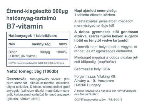 Vitaking B-7 VITAMIN – BIOTIN