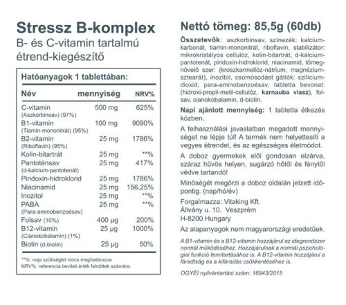 Vitaking STRESSZ B-KOMPLEX 60 db