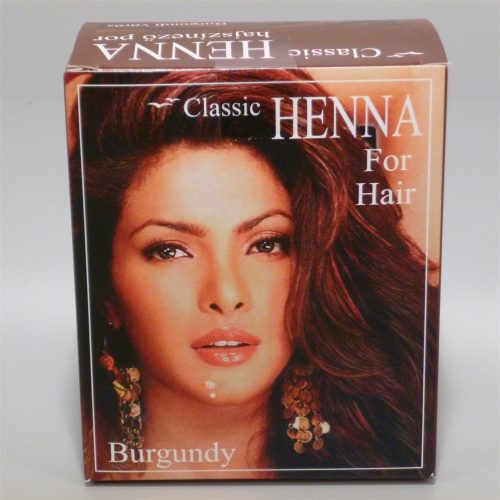 Classic Henna hajszínező por burgundi vörös 100 g