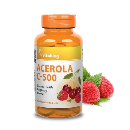 Vitaking acerola c-vitamin rágótabletta 500mg 40 db