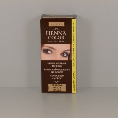 Henna Color tartós szempilla és szemöldök krémfesték barna 15 g