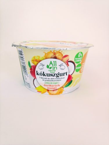 All in kókuszgurt élőflórás őszibarack & mangó 150 g