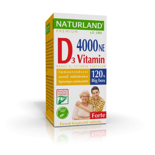 Naturland prémium d-vitamin forte tabletta 120 db