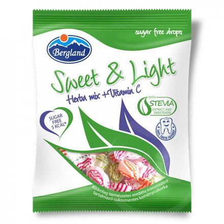 Bergland sweet&light herbamix cukormentes cukorka 60 g