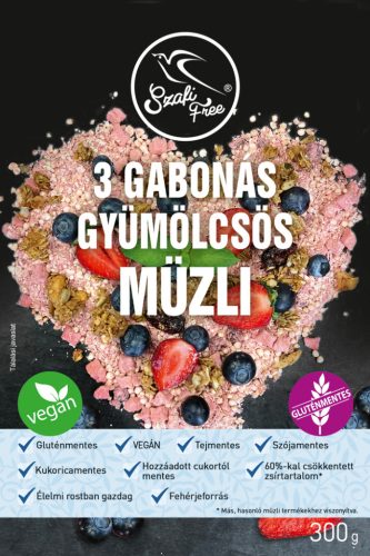 Szafi Free 3 gabonás gyümölcsös müzli (gluténmentes) 300 g