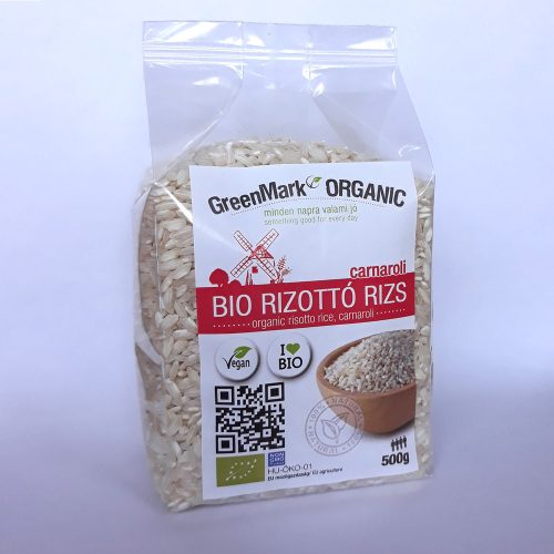 Greenmark bio rizottó rizs fehér carnaroli  500 g