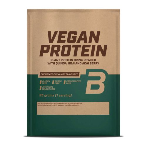 Biotech vegan protein csokoládé-fahéj ízű fehérje italpor 25 g