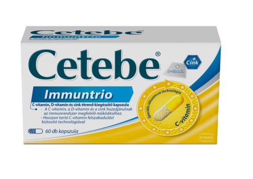 Cetebe Immuntrio c vitamin+d-vitamin+cink kapszula 60 db