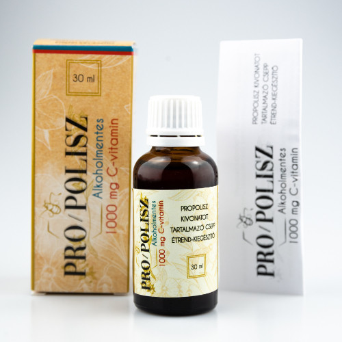 Pro/polisz propoliszos kivonatot tartalmazó alkoholmentes csepp 1000mg c-vitaminnal 30 ml