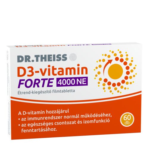 Dr.Theiss d3-vitamin forte étrend-kiegészítő filmtabletta 4000ne 60 db