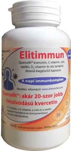 Elitimmun quercefit kvercetin, c-vitamin, cink, szelén, d3-vitamin és réz tartalmú étrend-kiegészítő kapszula 60 db