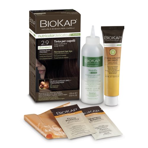 Biokap nutricolor rapid tartós hajfesték nr 2.9 dark chestnut chocolate 135 ml