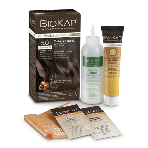 Biokap nutricolor rapid tartós hajfesték nr 5.0 natural light chestnut 135 ml