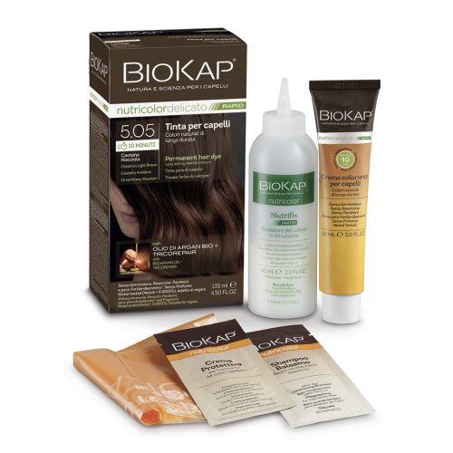 Biokap nutricolor rapid tartós hajfesték nr 5.05 chestnut light brown 135 ml