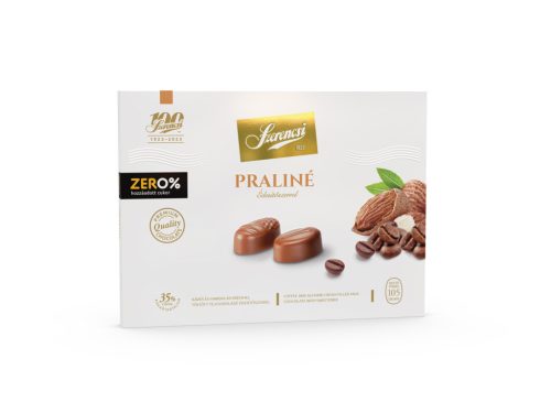 Szerencsi zero praliné mandula és kávékrémmel töltött maltitos tejcsokoládé 105 g