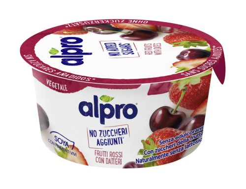 Alpro szójagurt piros gyümölcs-datolya hozzáadott cukrot nem tartalmaz 135 g