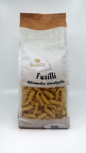 Lovediet gluténmentes száraztészta fussili 500 g