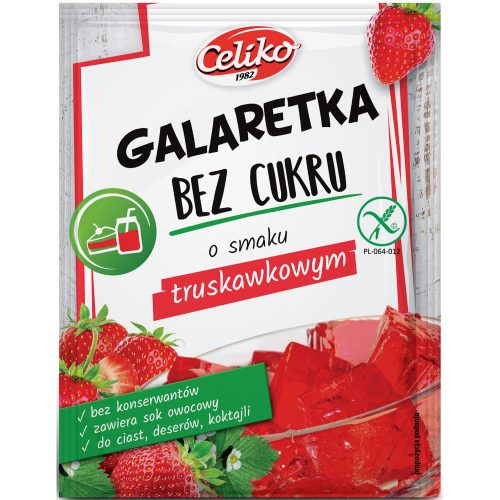 Celiko tortazselé cukormentes eper 14 g