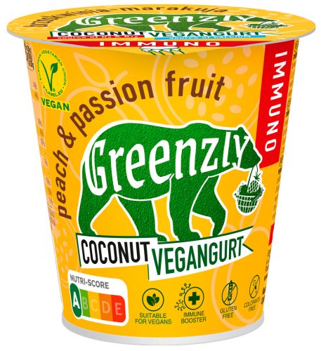 Greenzly kókuszos vegángurt barack-maracuja 130 g