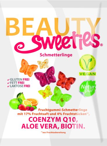 Beauty Sweeties gluténmentes vegán gumicukor pillangók 125 g