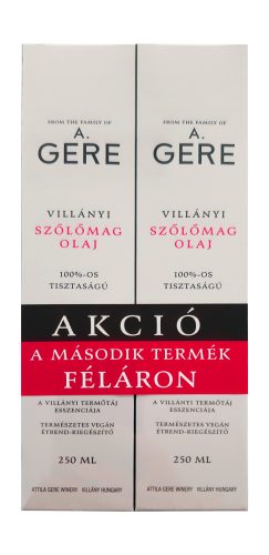 Gere villányi szőlőmag olaj duopack 2x250ml 500 ml