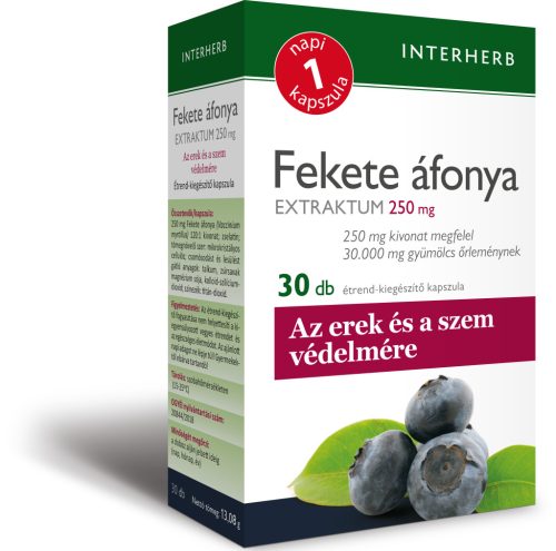 Interherb napi1 fekete áfonya extraktum 250mg 30 db