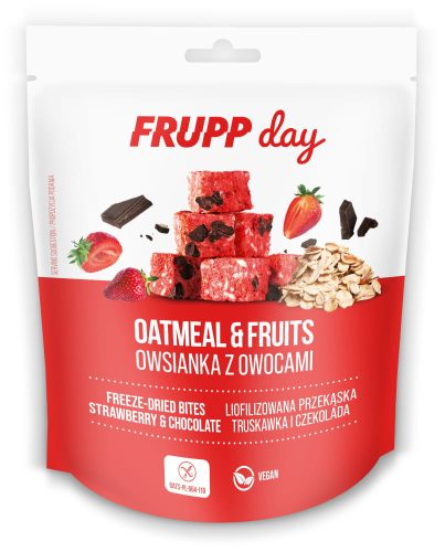 Frupp day lioflizált zabkocka snack eper-csokoládé 25 g