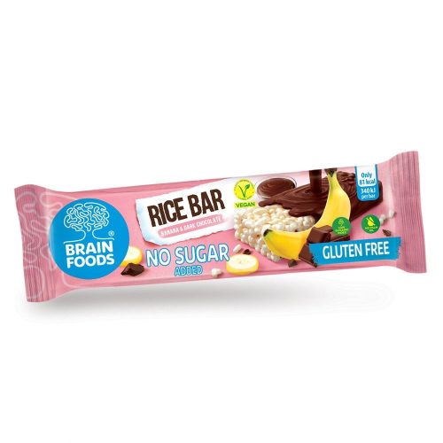 Brain Foods puffasztott rizsszelet étcsokoládéval banános 18 g