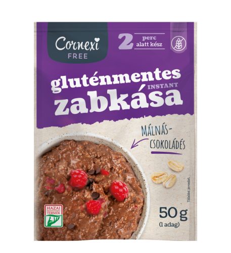 Cornexi gluténmentes málnás-csokoládés zabkása 50 g