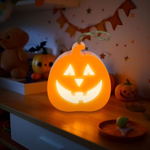 Halloween-i LED dekor - tök - RGB LED - 3 x LR1130 - 8,5 x 9 x 4 cm