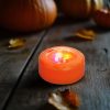 Halloween-i LED hangulatvilágítás - 4 színű LED - 2 x AAA - narancs - 77 x 35 mm